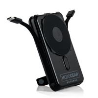 MOJOGEAR NovaMag All-in-1 Powerbank 10.000 mAh - Draadloos Qi2 & ingebouwde kabels - Zwart