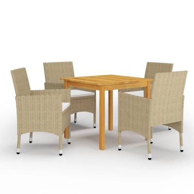 5-delige Tuinset beige