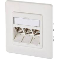 Metz Connect 130B12D31002-E Netwerkdoos Inbouw (in muur) Inzet met centraalstuk en frame CAT 6A 3 poorten Zuiver wit Metz Connect 130B12D31002-E Netwerkdoos Inbouw (in muur) Inzet met centraalstuk en frame CAT 6A 3 poorten Zuiver wit