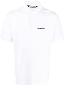 Palm Angels polo à logo brodé - Blanc