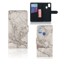 Samsung Galaxy M21 | M30s Bookcase Marmer Beige - thumbnail