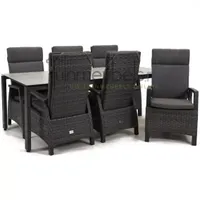 Tuinstoel Prato Forte wicker met GOA HPL 220 cm licht grijs