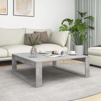 Salontafel 100x100x35 cm bewerkt hout betongrijs