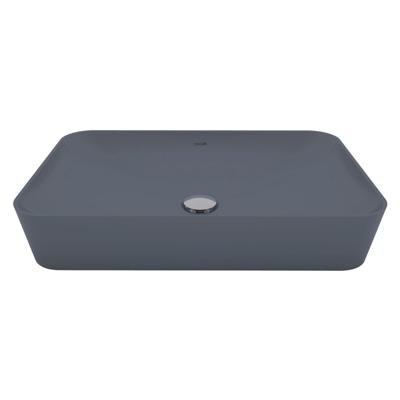 Opbouw wastafel Creavit Ultra | 60x40 cm | Keramiek | Vrijstaand | Rechthoekig | Basalt