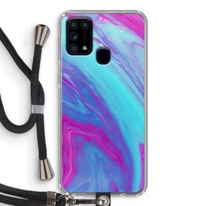 Zweverige regenboog: Samsung Galaxy M31 Transparant Hoesje met koord