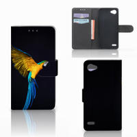 LG Q6 | LG Q6 Plus Telefoonhoesje met Pasjes Papegaai - thumbnail