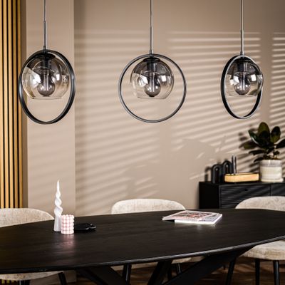 BASE Hanglamp 'Alphonso' 3-lamps, kleur Smoke