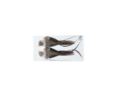 Vogel foam grijs 15 cm 2 stuks