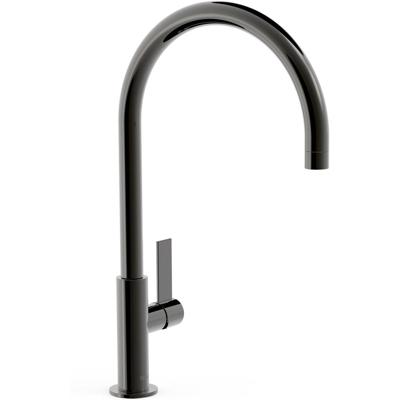Wastafelkraan Tres Project | Opbouw | Draaibare uitloop | Mengkraan | Hoog model | 1-hendel | Rond | Black metal