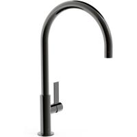 Wastafelkraan Tres Project | Opbouw | Draaibare uitloop | Mengkraan | Hoog model | 1-hendel | Rond | Black metal