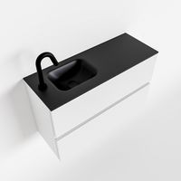 Toiletmeubel Mondiaz Ada | 80 cm | Meubelkleur Talc | Lex wastafel Urban Links | 1 kraangat