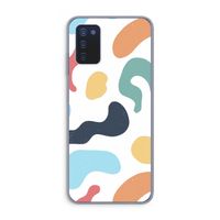 Memphis Shapes Blue: Samsung Galaxy A03s Transparant Hoesje