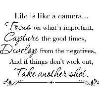 Life is like a camera - Muursticker - thumbnail