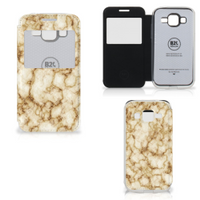 Samsung Galaxy Core Prime Bookcase Marmer Goud - thumbnail