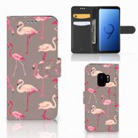 Samsung Galaxy S9 | Telefoonhoesje | Met pasjeshouder | Flamingo