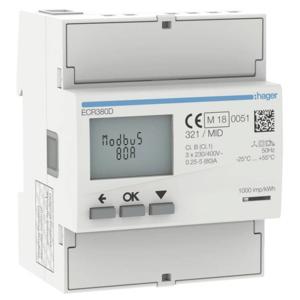 Hager kWh-meter 1-fase en 3-fasen 1 stuk(s)