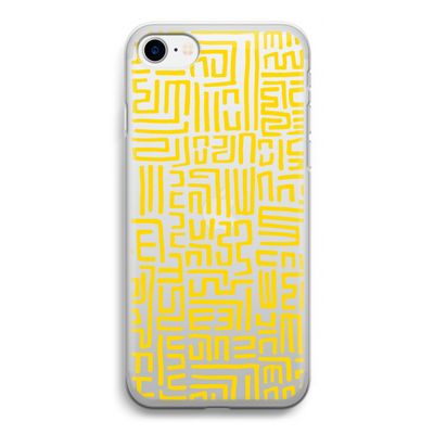 Majorelle Blue Print: iPhone SE 2020 Transparant Hoesje