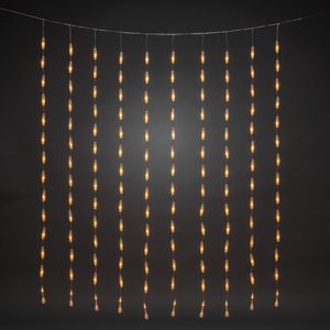 Konstsmide Lichtgordijn Buiten Energielabel: G (A - G) 140 LED Barnsteen (b x h) 1200 mm x 1400 mm