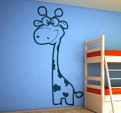 Sticker éénkleurig Giraffe