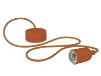 Design lamphouder met textielkabel bruin - Velleman