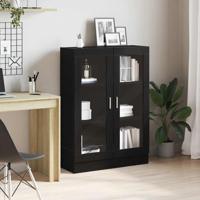 Boekenkast 82,5x30,5x115 cm spaanplaat zwart eikenkleurig
