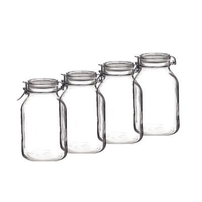 Set van 6x stuks weckpotten/inmaakpotten 3 liter met beugelsluiting