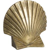 Leen Bakker - Boekensteun Schelp - 16x16x5 Cm - Polyresin - Goudkleurig