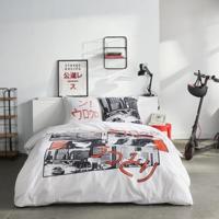 Beddengoedset - TODAY - JAVA - 2 personen - 240x220 cm - Katoen - Manga print - Wit
