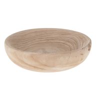 Ronde decoratie schaal van hout 33 cm - Fruitschalen