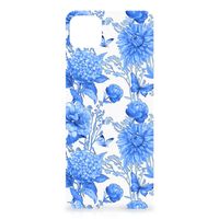 Case voor Samsung Galaxy A22 5G Flowers Blue