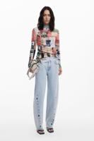 Jeans met knopen - BLUE - 34
