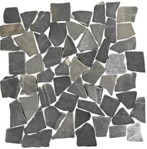 Stone Line Palladiana Mozaiek Tegel Breuk - Antraciet Marmer Ongeglazuurd 300x300mm