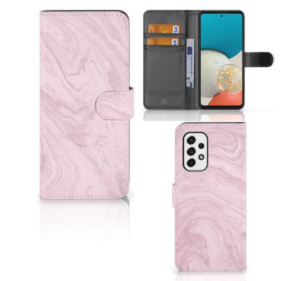 Samsung Galaxy A53 | Bookcase | Marble Pink - Origineel Cadeau Vriendin