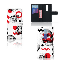 Telefoonhoesje met Naam Nokia 4.2 Skull Red - thumbnail