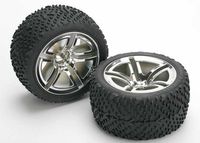 Tires & wheels, assembled, glued (jato twin-spoke wheels, victory tires, foam inserts) (nitro rear) (2) - thumbnail