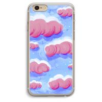 Roze wolken met vogels: iPhone 6 Plus / 6S Plus Transparant Hoesje