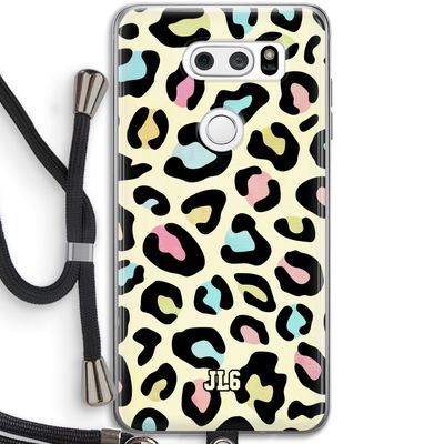 Leopard pattern: LG V30 Transparant Hoesje met koord