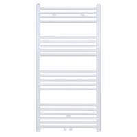 Handdoekradiator Belrad | 120x60 cm | Midden aansluiting | 558 watt | Wit geborsteld
