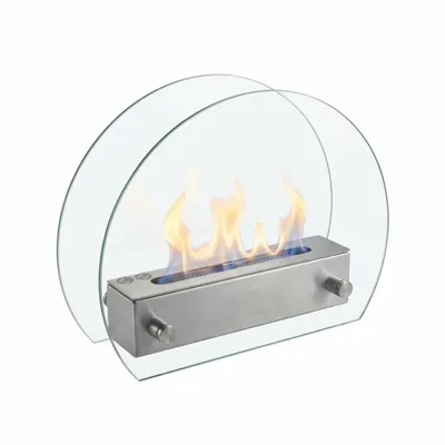 Ronde glazen bio-ethanol haard | ScandiFlames | Bio-ethanol tafelhaard | Glas