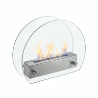 Ronde glazen bio-ethanol haard | ScandiFlames | Bio-ethanol tafelhaard | Glas