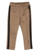 Neil Barrett Kids pantalon droit à bandes contrastantes - Marron - thumbnail