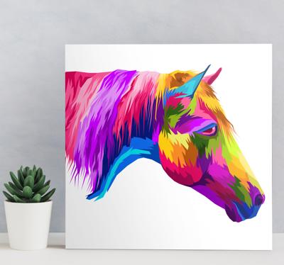 Canvas schilderij paarden Veelkleurig paard