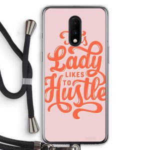 Hustle Lady: OnePlus 7 Transparant Hoesje met koord