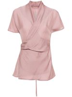 Rick Owens blouse cache-cœur en effet gaufré - Rose