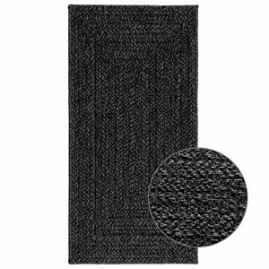 VidaXL Vloerkleed zizur binnen en buiten 60x110 cm jute look antraciet