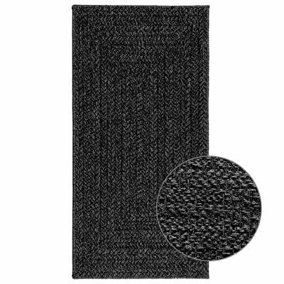 VidaXL Vloerkleed zizur binnen en buiten 60x110 cm jute look antraciet