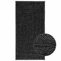 VidaXL Vloerkleed zizur binnen en buiten 60x110 cm jute look antraciet