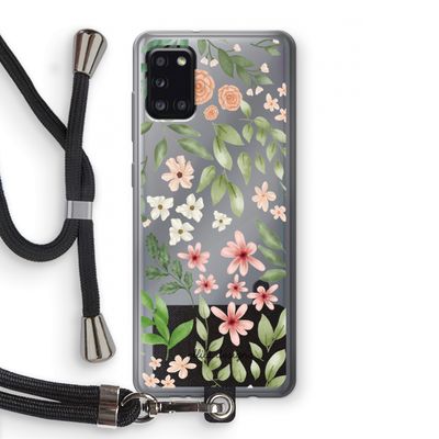 Botanical sweet flower heaven: Samsung Galaxy A31 Transparant Hoesje met koord