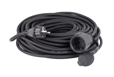 AS Schwabe Rubber extension cable for the construction site, black power uitbreiding 10 m 1 AC-uitgang(en) Binnen/buiten Zwart