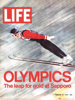 Kunstdruk Time Life - Sapporo Olympic Ski Jumper 30x40cm